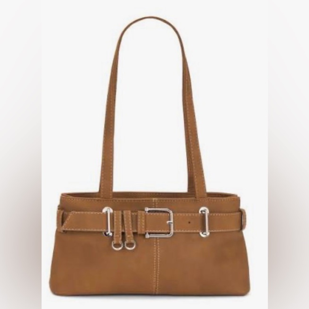 NWT! 8 Other Reasons Margot Belted Shoulder Bag in Brown